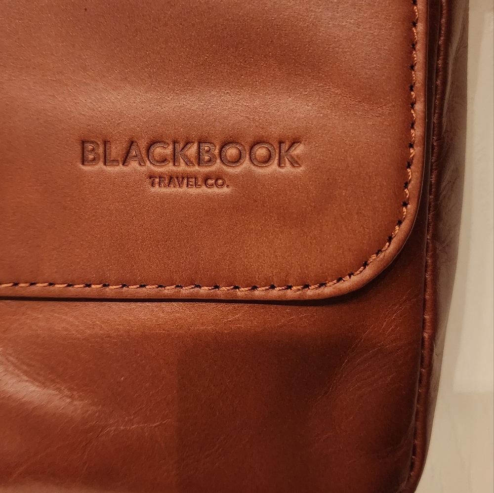 Blackbook Travel Co. Banner Messenger Bag In Cognac - Picture 8 of 15